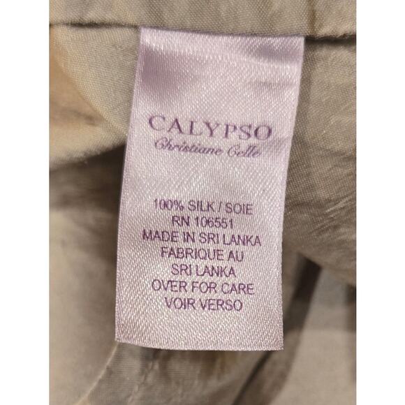 Calypso Christiane Celle Silk Wrap Dress Blush Cap Sleeve Romantic Small - Picture 7 of 9